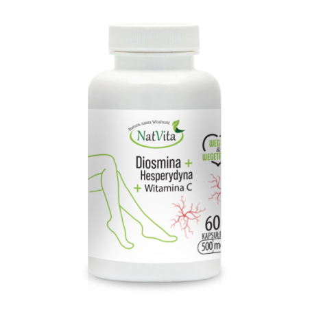 Diosmina + Hesperydyna + Witamina C kapsułki 500mg - zdjęcie produktu