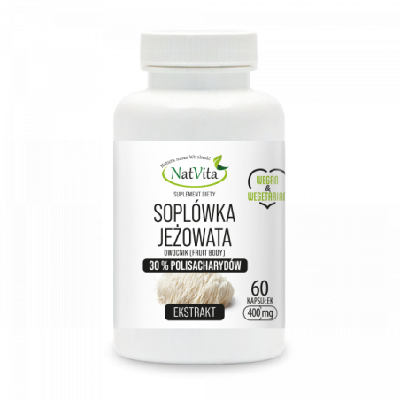 Soplówka Jeżowata ekstrakt 30% kapsułki 400mg - zdjęcie produktu