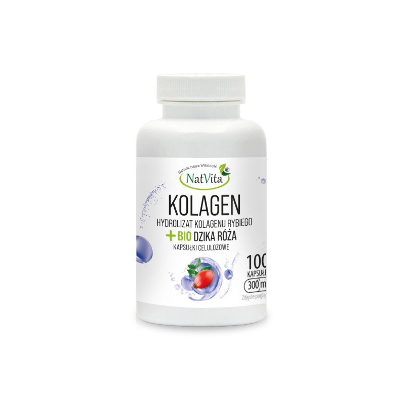 Kolagen z Ryb hydrolizat + Bio Dzika Róża kapsułki 300mg