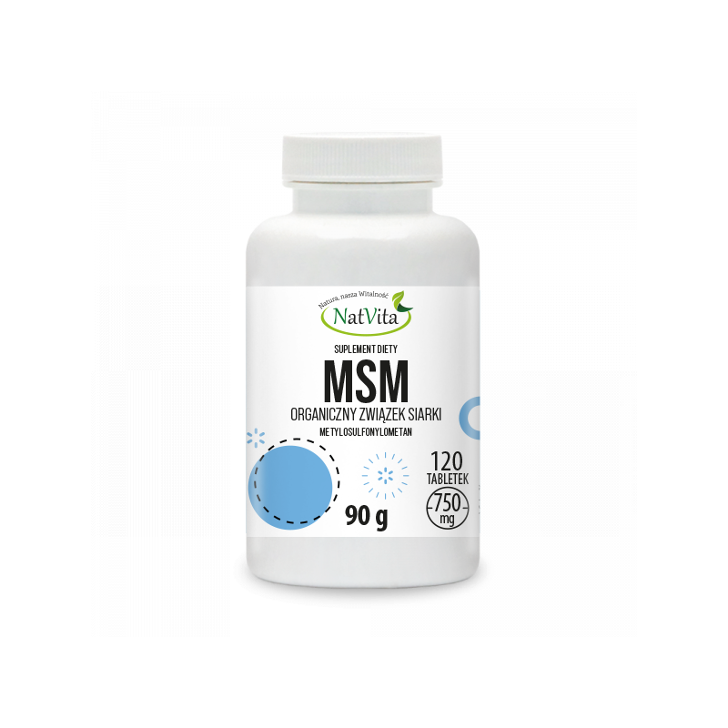 MSM siarka organiczna tabletki 750mg