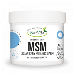 MSM siarka organiczna tabletki 750mg
