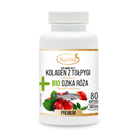 Kolagen z Tołpygi Liofilizowany + Bio Dzika Róża kapsułki 300mg - zdjęcie produktu