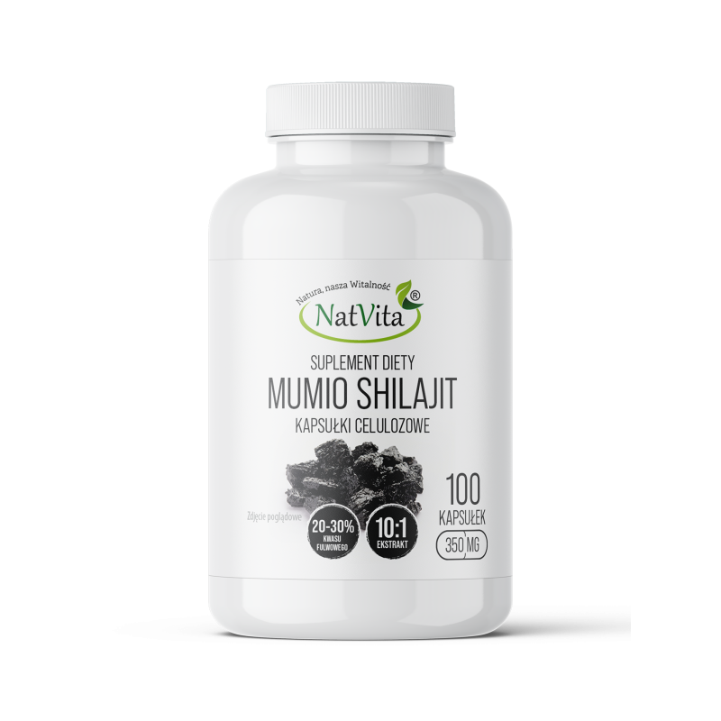 Mumio Shilajit ekstrakt 20-30 % kwas fulwowy kapsułki 350mg