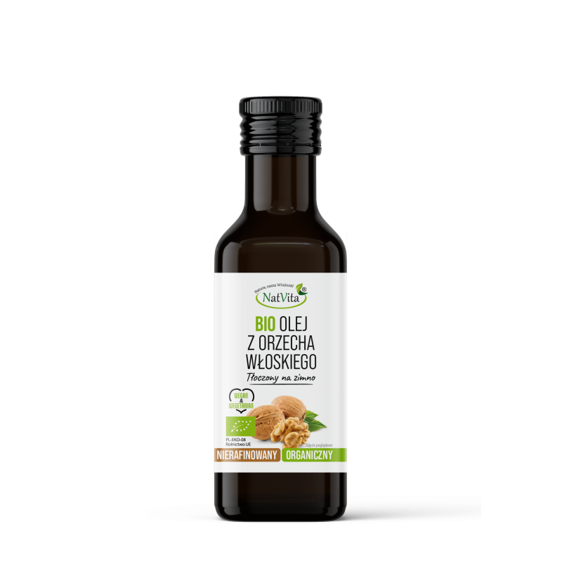 Olej z Orzecha Włoskiego BIO zimnotłoczony