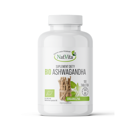 Ashwagandha BIO tabletki 500mg - zdjęcie produktu