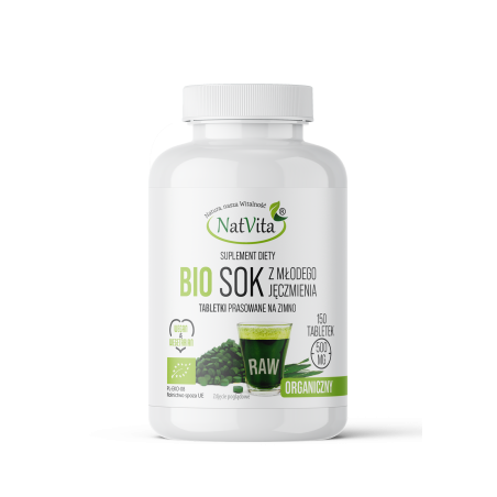 Sok z młodego Jęczmienia BIO tabletki 500mg - zdjęcie produktu