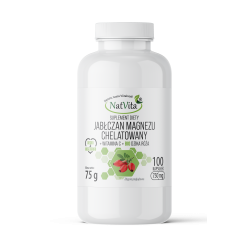 Jabłczan Magnezu chelatowany + Witamina C kapsułki 750mg