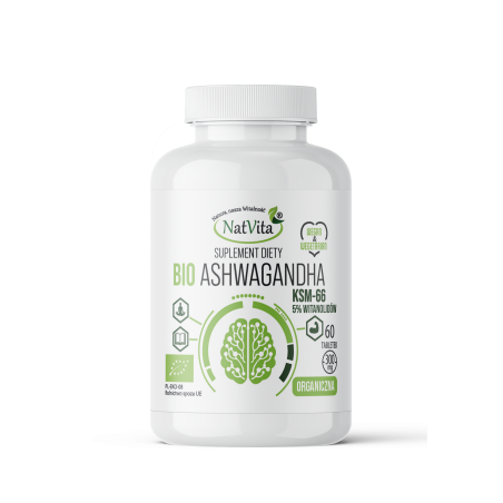 Ashwagandha KSM-66 BIO tabletki 300mg EXTRAKT - zdjęcie produktu