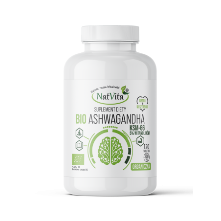 Ashwagandha KSM-66 BIO tabletki 300mg EXTRAKT - zdjęcie produktu