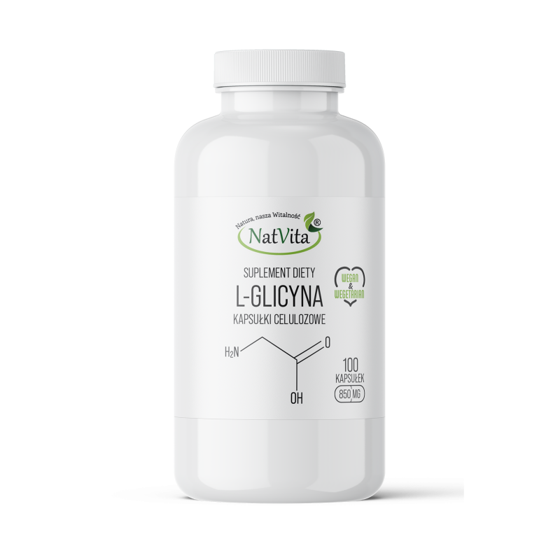 L-Glicyna (kwas aminooctowy 99,26%) kapsułki 850mg