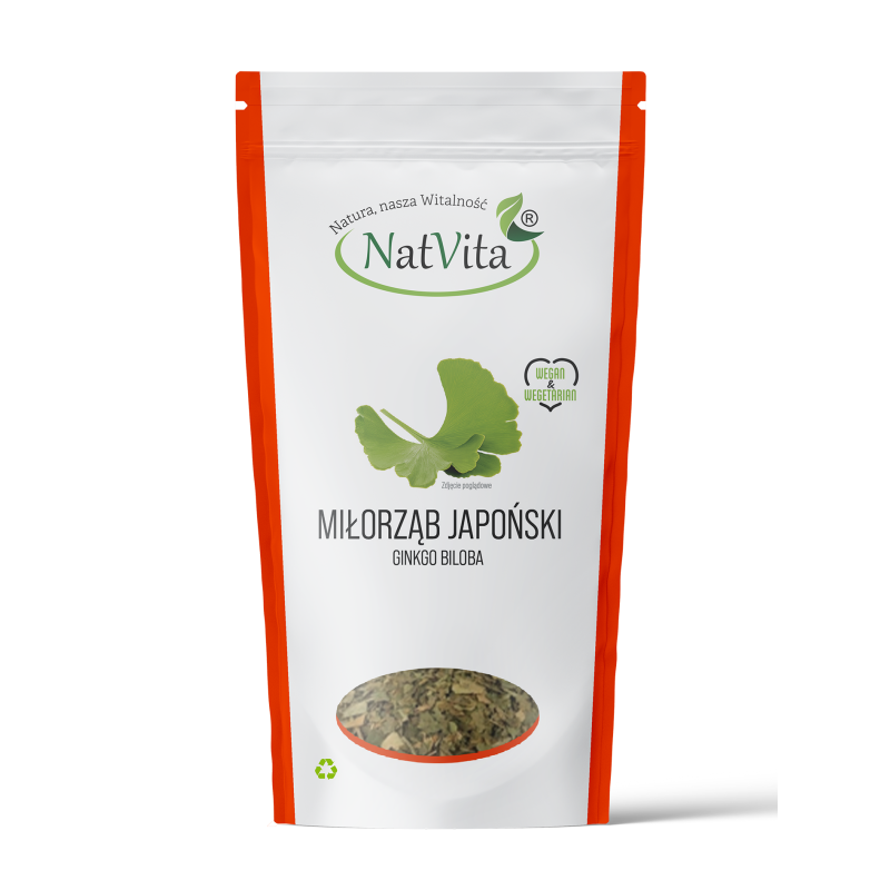 Ginkgo MIłorząb Japoński liście pocięte