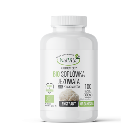 Soplówka Jeżowata BIO ekstrakt 30% kapsułki 400mg - zdjęcie produktu