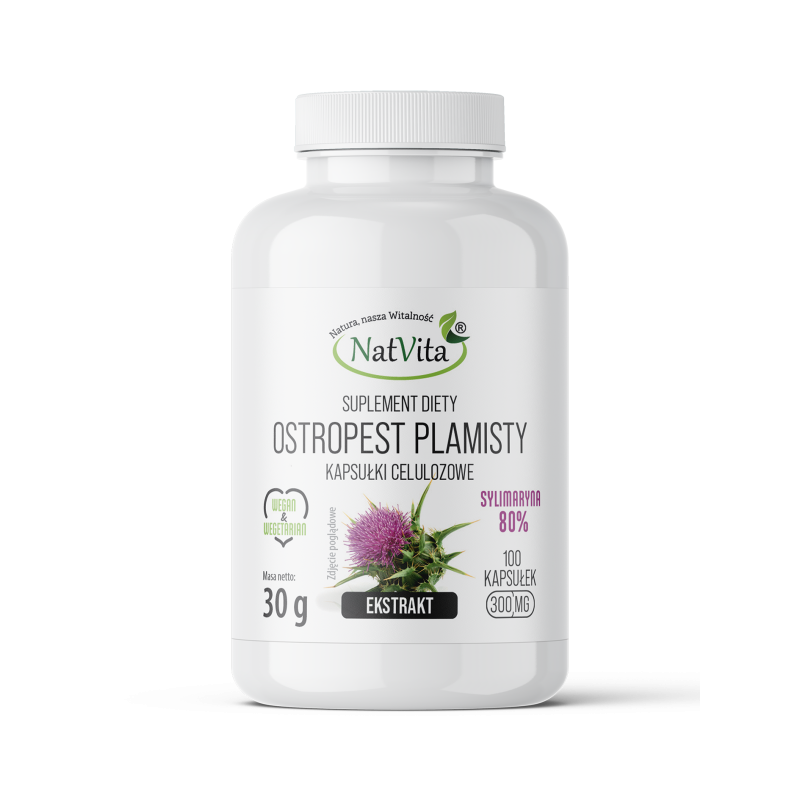 Ostropest Plamisty ekstrakt kapsułki 300mg