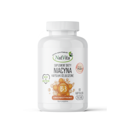 Niacyna (kwas nikotynowy witamina B-3) kapsułki 250mg
