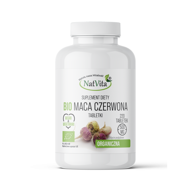 Maca BIO czerwona tabletki 500mg