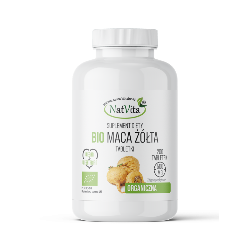 Maca BIO żółta tabletki 500mg
