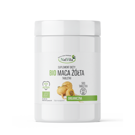 Maca BIO żółta tabletki 500mg - zdjęcie produktu