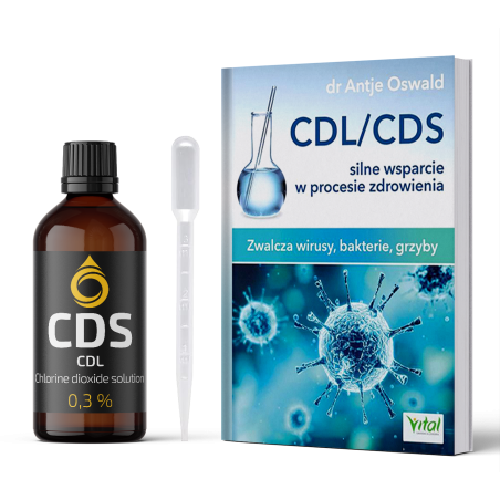 CDL CDS krople 0,3% Roztwór dwutlenku chloru 3000ppm + Książka - zdjęcie produktu
