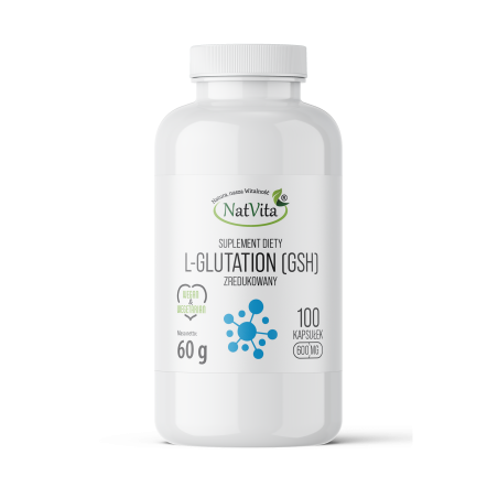 L-Glutation zredukowany GSH 98%- 101% kapsułki 600mg - zdjęcie produktu