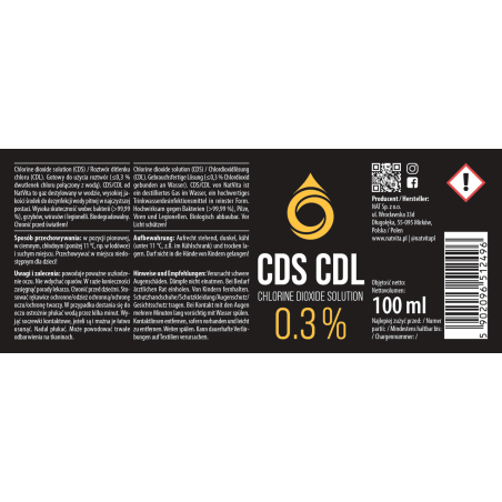 CDL CDS krople 0,3% Roztwór dwutlenku chloru 3000ppm - zdjęcie produktu