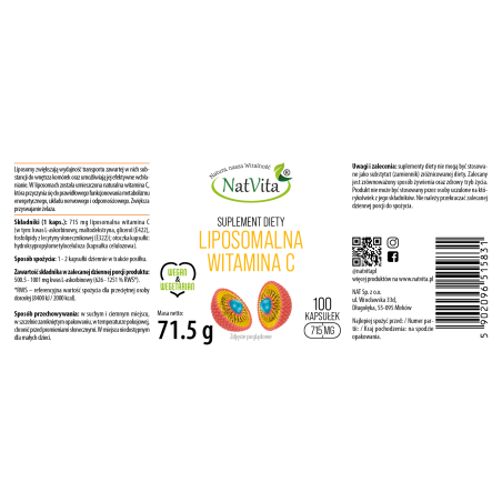 WITAMINA C liposomalna kapsułki 715mg - zdjęcie produktu