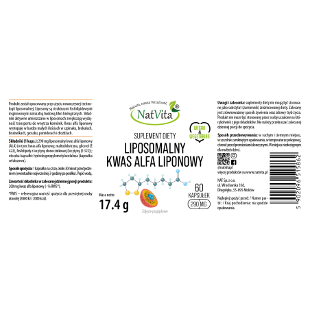 KWAS ALFA LIPONOWY ALA liposomalny kapsułki 290mg - zdjęcie produktu