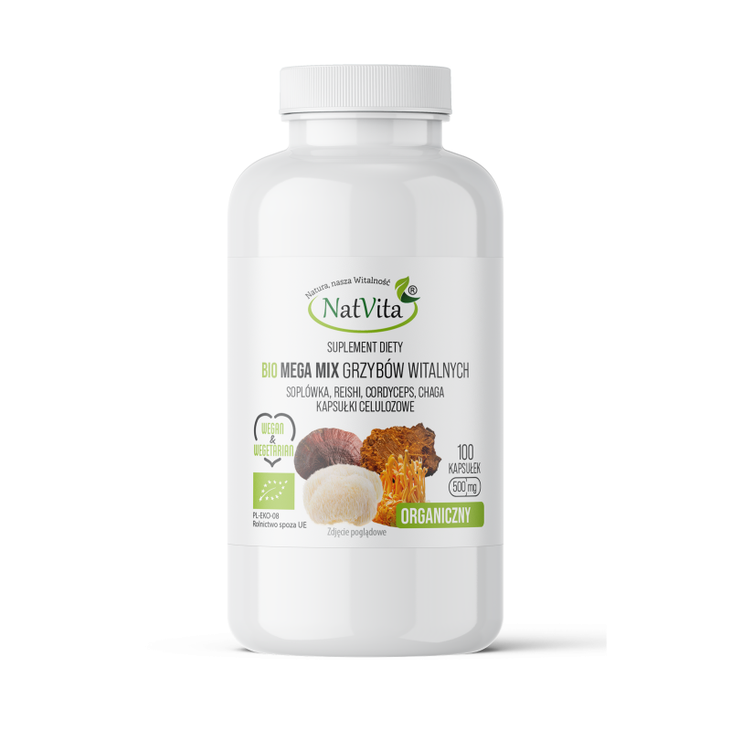 Grzyby Witalne BIO MEGA MIX kapsułki 500mg