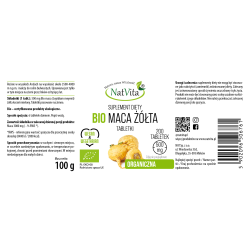 Maca BIO żółta tabletki 500mg