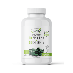 Spirulina BIO + Chlorella BIO tabletki 500mg