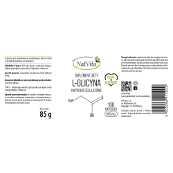 L-Glicyna (kwas aminooctowy 99,26%) kapsułki 850mg