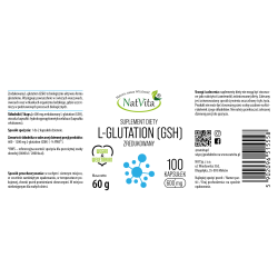 L-Glutation zredukowany GSH 98%- 101% kapsułki 600mg