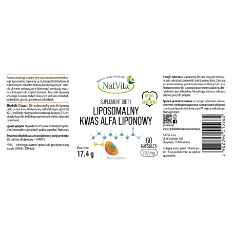 KWAS ALFA LIPONOWY ALA liposomalny kapsułki 290mg - zdjęcie produktu