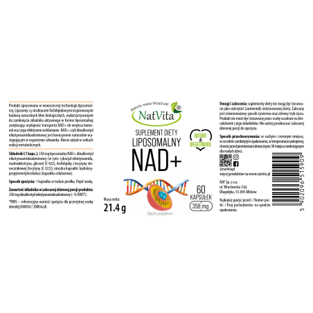 NAD+ liposomalny kapsułki 358mg - zdjęcie produktu