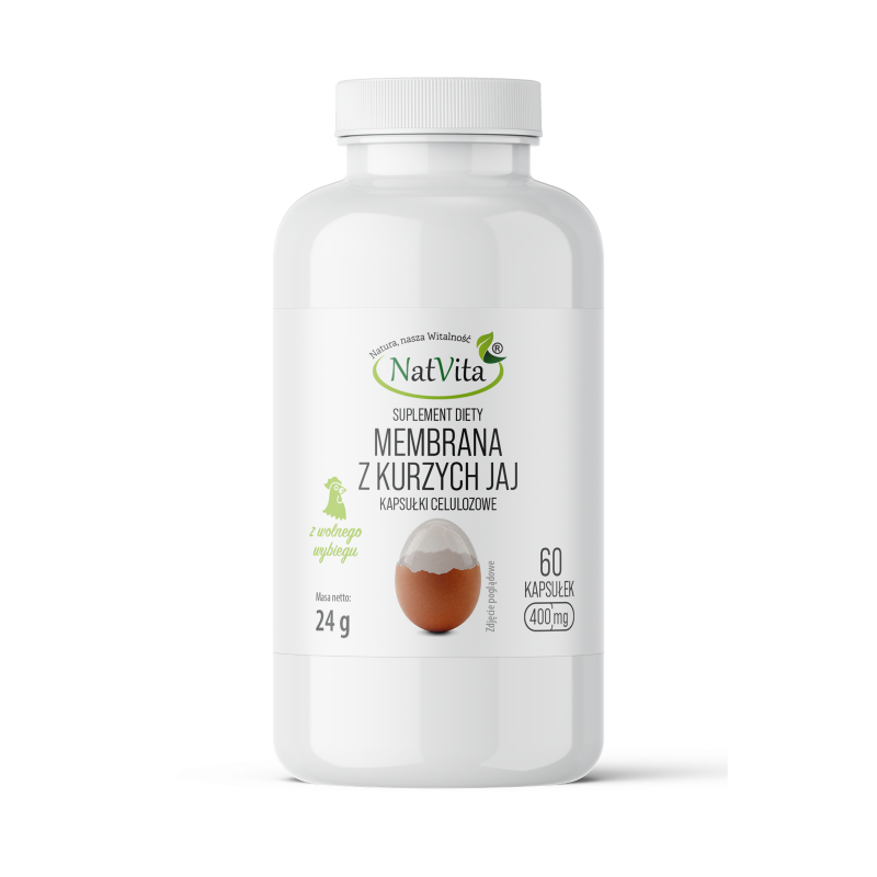 BŁONA SKORUPOWA ESM (membrana jaj kurzych) kapsułki 400mg