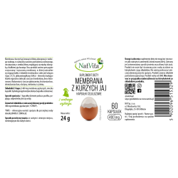 BŁONA SKORUPOWA ESM (membrana jaj kurzych) kapsułki 400mg