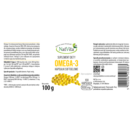 Omega 3 EPA 18%, DHA 12% kapsułki softgel 1000mg - zdjęcie produktu