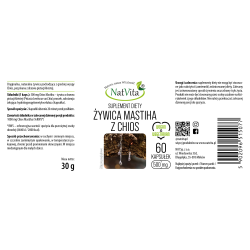 Chios Mastika żywica z drzewa pistacji kleistej kapsułki 500mg