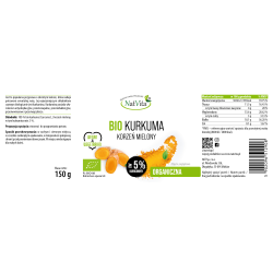 Kurkuma BIO korzeń mielony 5% kurkuminy