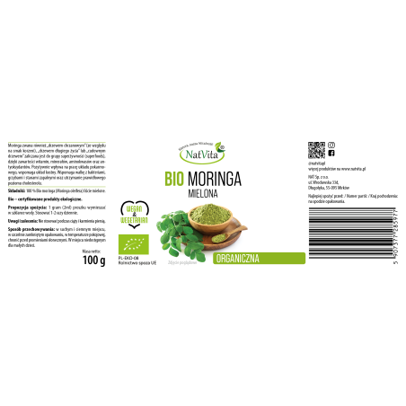 Moringa BIO liście mielone - zdjęcie produktu