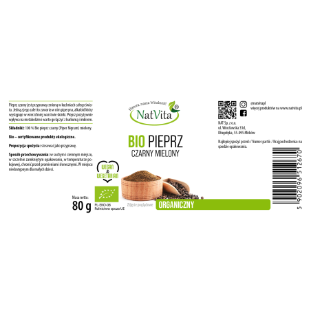 Pieprz Czarny BIO mielony - zdjęcie produktu