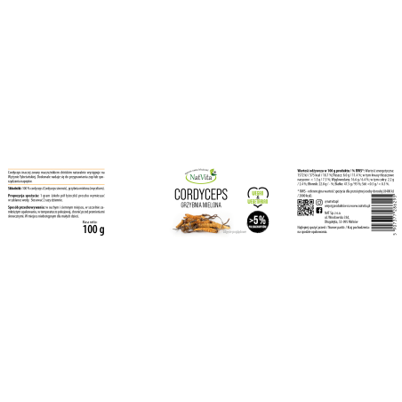 Cordyceps grzyb mielony - zdjęcie produktu