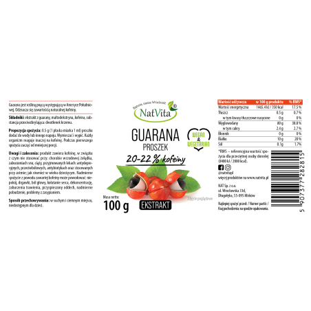 Guarana ekstrakt 20-22% - zdjęcie produktu