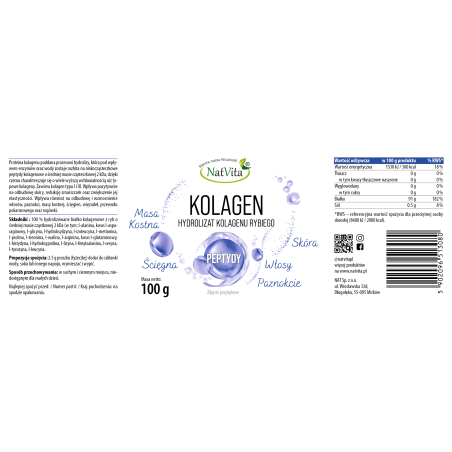 Kolagen Skin - peptydy, hydrolizat białek kolagenowych proszek - zdjęcie produktu