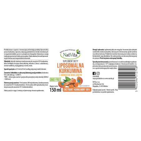 Liposomalna Kurkumina w płynie - zdjęcie produktu