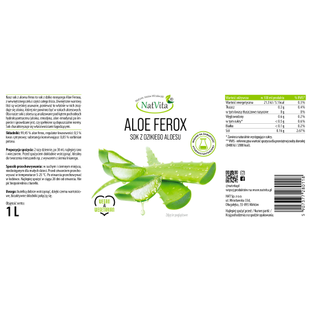 Aloe Ferox sok - Aloes dziki uzbrojony - zdjęcie produktu