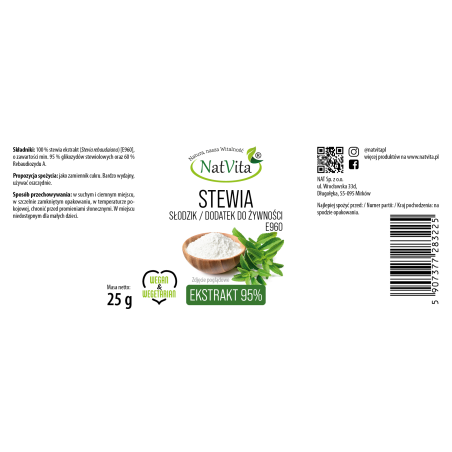 Stewia ekstrakt 95% - zdjęcie produktu