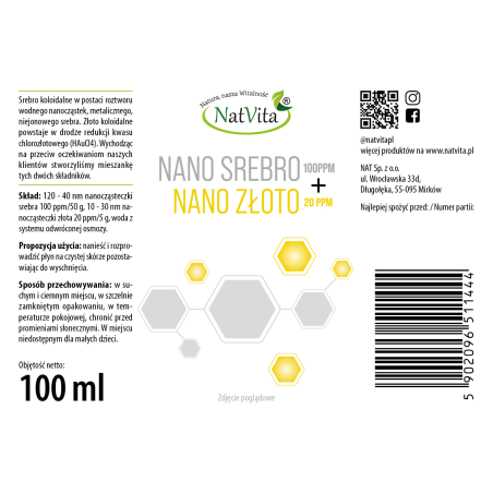 Nano Srebro Plus Nano Złoto - zdjęcie produktu
