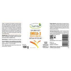 Omega 3 EPA 50%, DHA 25% kapsułki softgel 1000mg