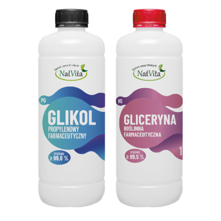 Glikol propylenowy USP/EP 99,99% + Gliceryna roślinna VG 99,8% - zdjęcie produktu