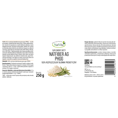 BŁONNIK PREBIOTYCZNY częściowo hydrolizowana guma guar PHGG - zdjęcie produktu